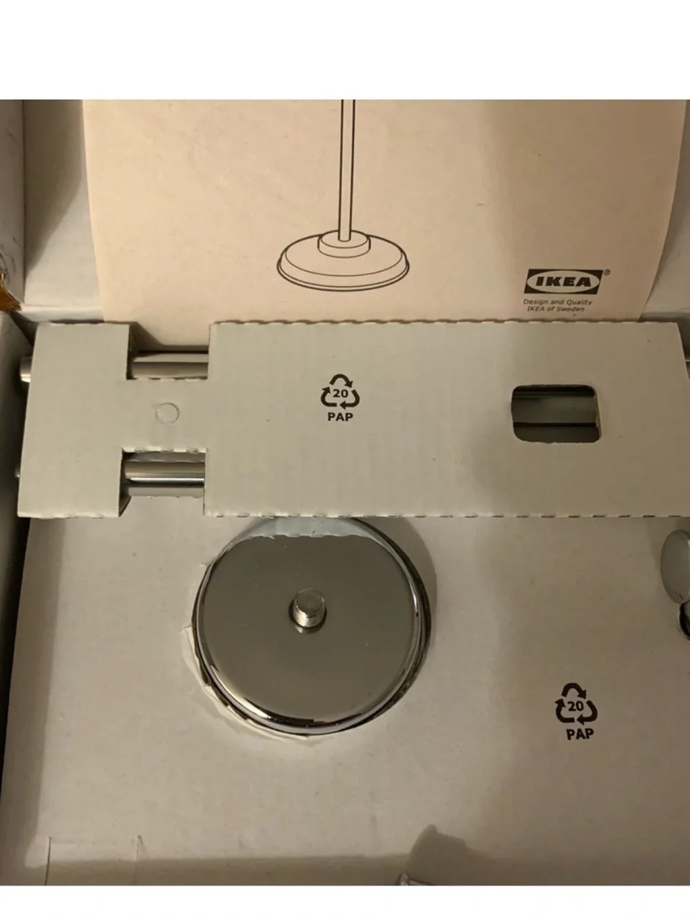 NWT IKEA BALUNGEN Toilet Roll Holder Chrome Plated